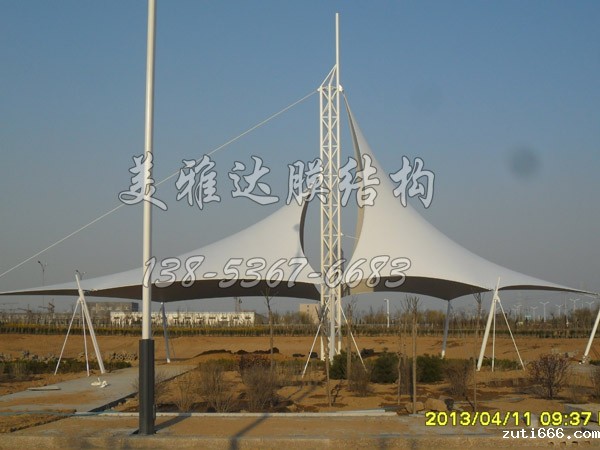 羊口九龙湖公园景观张拉膜